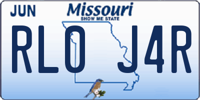 MO license plate RL0J4R