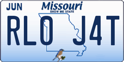 MO license plate RL0J4T