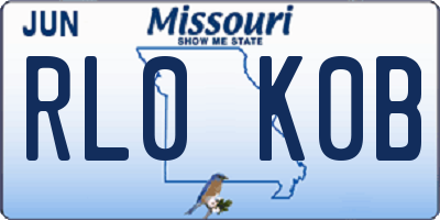 MO license plate RL0K0B