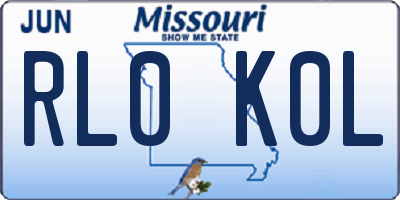 MO license plate RL0K0L