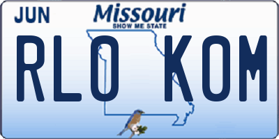MO license plate RL0K0M