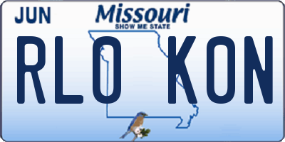 MO license plate RL0K0N