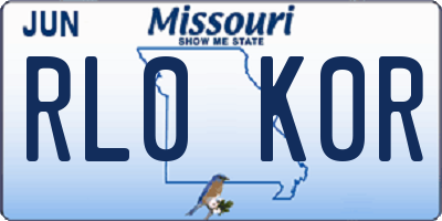 MO license plate RL0K0R
