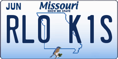 MO license plate RL0K1S