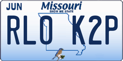 MO license plate RL0K2P