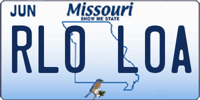MO license plate RL0L0A