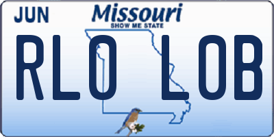 MO license plate RL0L0B