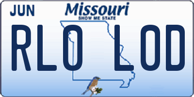MO license plate RL0L0D