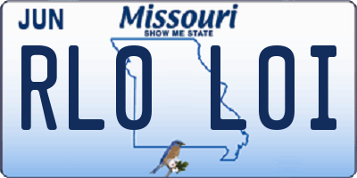 MO license plate RL0L0I