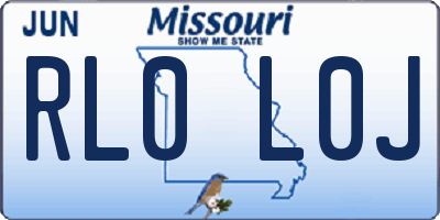 MO license plate RL0L0J