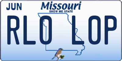 MO license plate RL0L0P