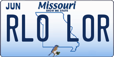 MO license plate RL0L0R