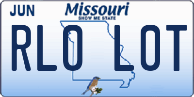 MO license plate RL0L0T