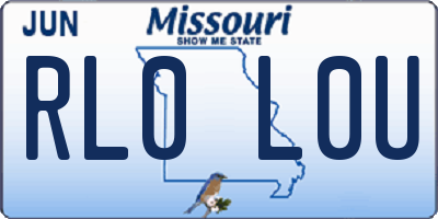 MO license plate RL0L0U