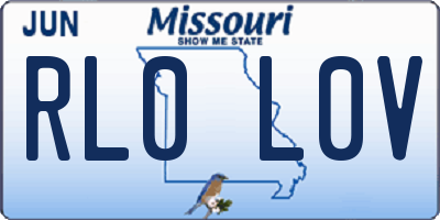 MO license plate RL0L0V