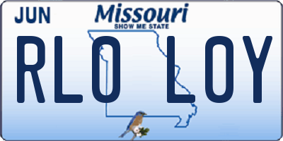 MO license plate RL0L0Y