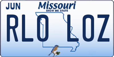 MO license plate RL0L0Z