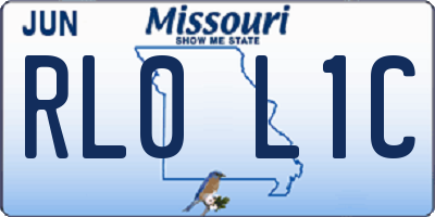 MO license plate RL0L1C