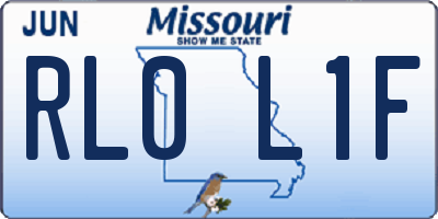 MO license plate RL0L1F