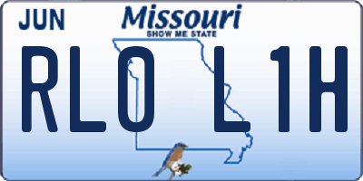 MO license plate RL0L1H