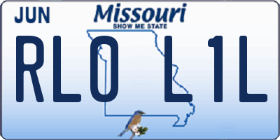 MO license plate RL0L1L