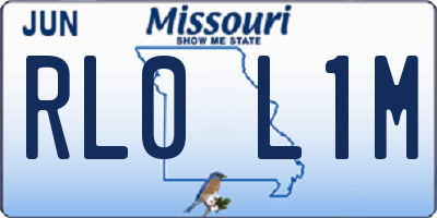 MO license plate RL0L1M