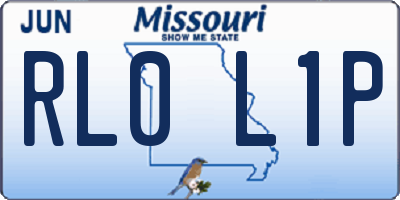 MO license plate RL0L1P