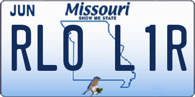 MO license plate RL0L1R