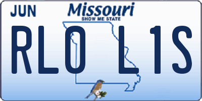 MO license plate RL0L1S