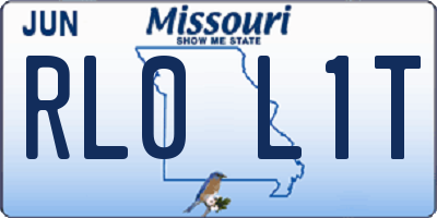 MO license plate RL0L1T