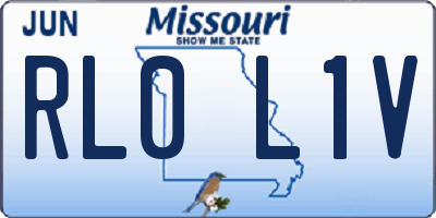 MO license plate RL0L1V