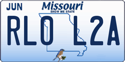 MO license plate RL0L2A