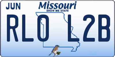 MO license plate RL0L2B