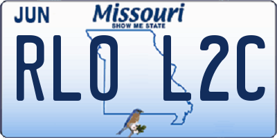MO license plate RL0L2C