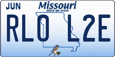 MO license plate RL0L2E