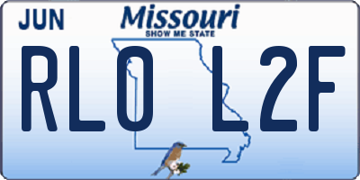 MO license plate RL0L2F