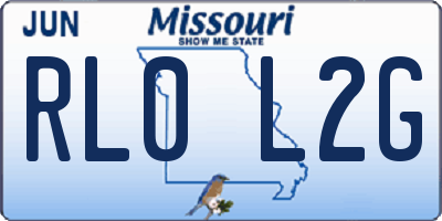 MO license plate RL0L2G