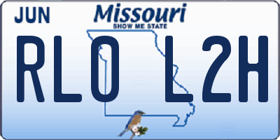 MO license plate RL0L2H