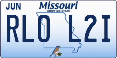 MO license plate RL0L2I