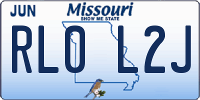 MO license plate RL0L2J