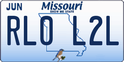 MO license plate RL0L2L