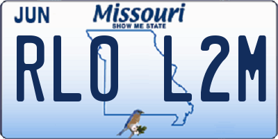 MO license plate RL0L2M