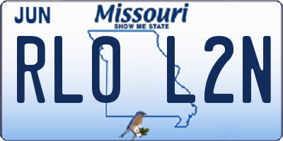 MO license plate RL0L2N