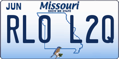 MO license plate RL0L2Q