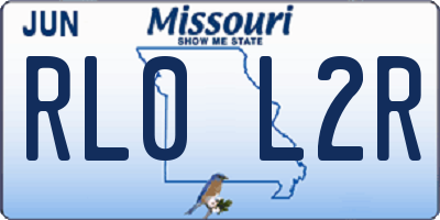 MO license plate RL0L2R