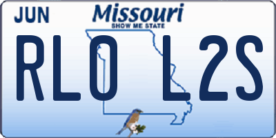 MO license plate RL0L2S