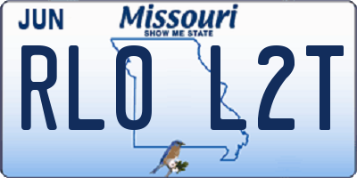MO license plate RL0L2T