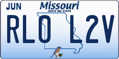 MO license plate RL0L2V