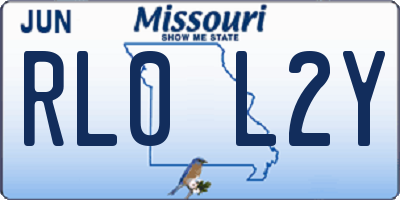 MO license plate RL0L2Y