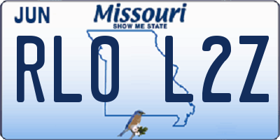 MO license plate RL0L2Z